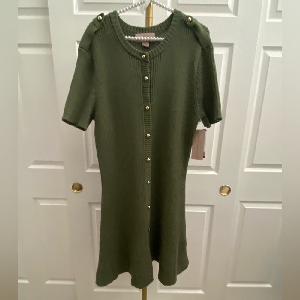 French Connection Olive Knit Cardigan